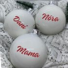 Karácsonyi gömb szett 3 darab egyedi felirattal