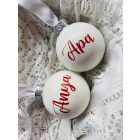 Karácsonyi gömb szett 3 darab egyedi felirattal