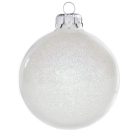 Csillámló üveg karácsonyi gömb 6 cm egyedi felirattal