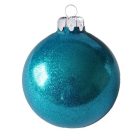 Csillámló üveg karácsonyi gömb 6 cm egyedi felirattal