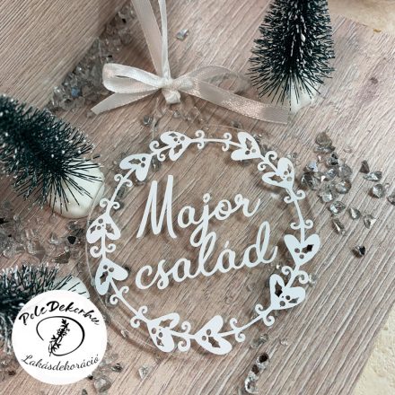 Egyedi neves karácsonyi dísz
