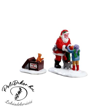 LEMAX Mikulás és cicák jelenet 2 darabos