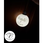 Világító karácsonyi gömb felirattal